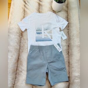 Calvin Klein White and Gray Kids Outfit